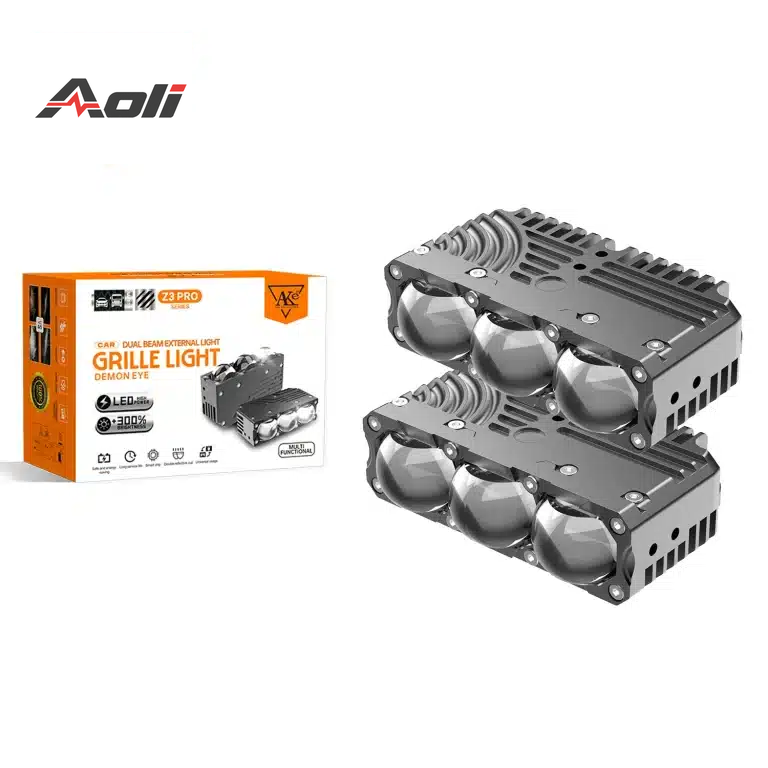 Z3 High Power 160W Three Eye Lens Demon Car Front Grille Lights for Off-road SUV Truck