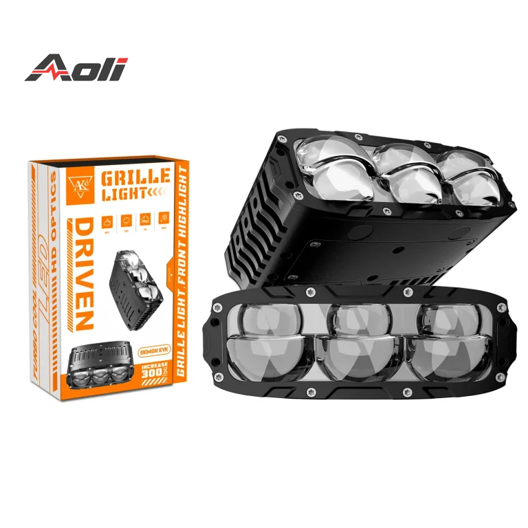 Z6 LED Extra Light with 6 Lens Hi/Lo Beam 190W LED Car Grille Lights