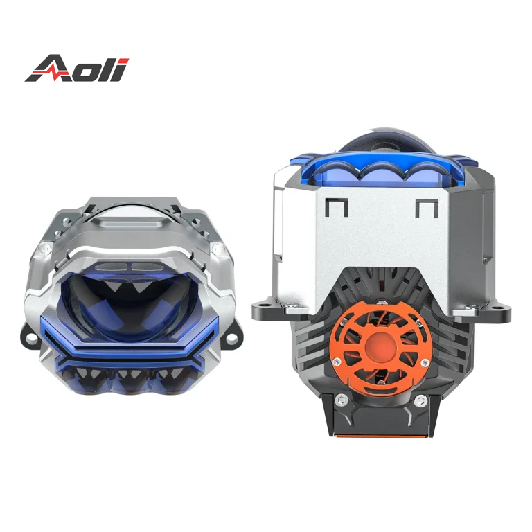 4-Laser 3 Inch 6500K Blue Diamond Bi LED Projector with DRL Function
