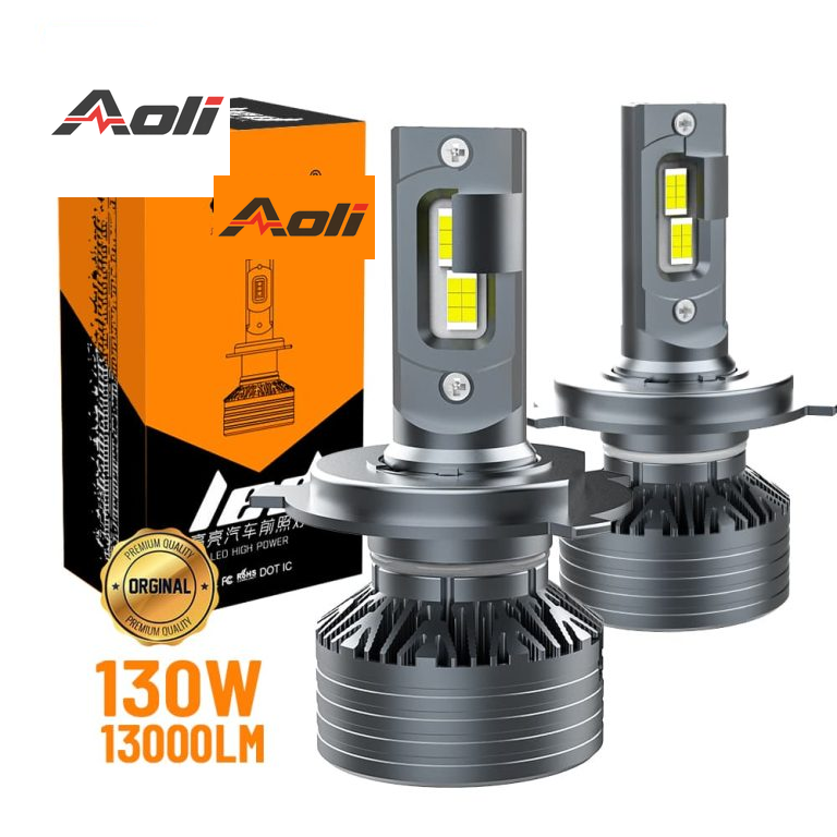 130Watt 13000 lm T2 LED H4 Headlight Bulb