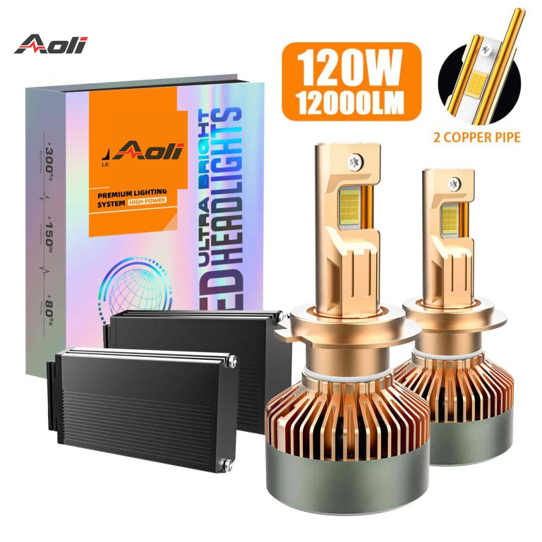 120W 12000 lm K20 H7 LED Car Headlight Bulbs
