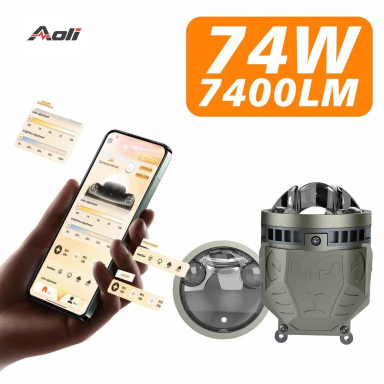 74Watt W303 App Mobile H4 LED Fog Light Bulbs