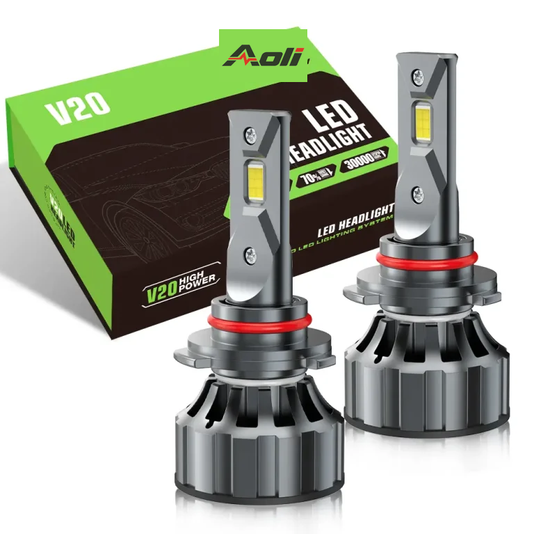 V20 70W 9006 LED Headlight Conversion Kit 6000K 7000Lm Plug and Play